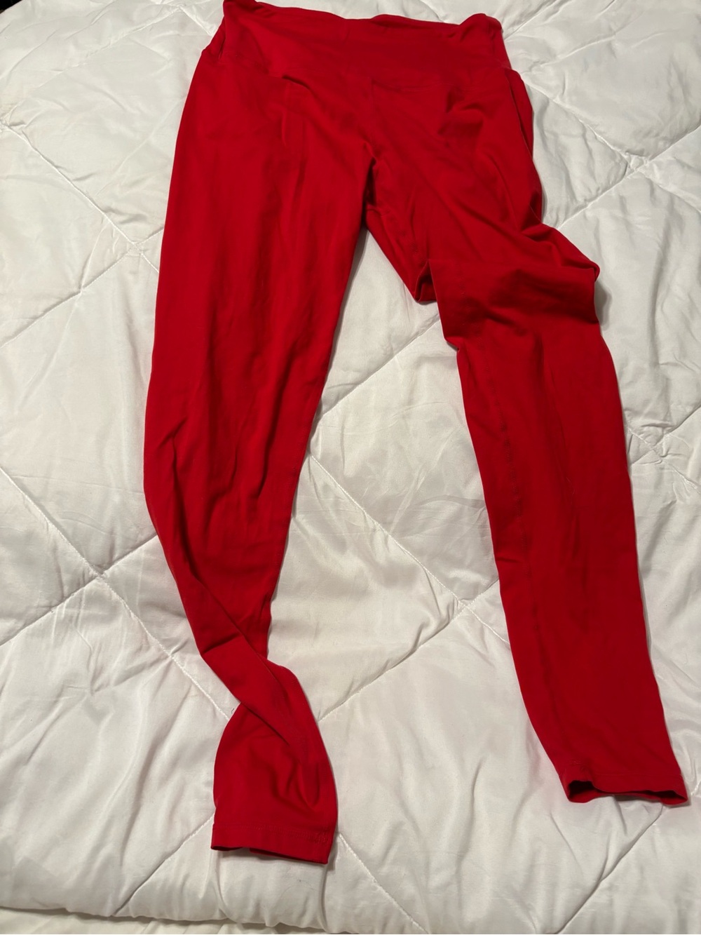 Women’s Red Leggings - Comfortable Stretch Tights size small